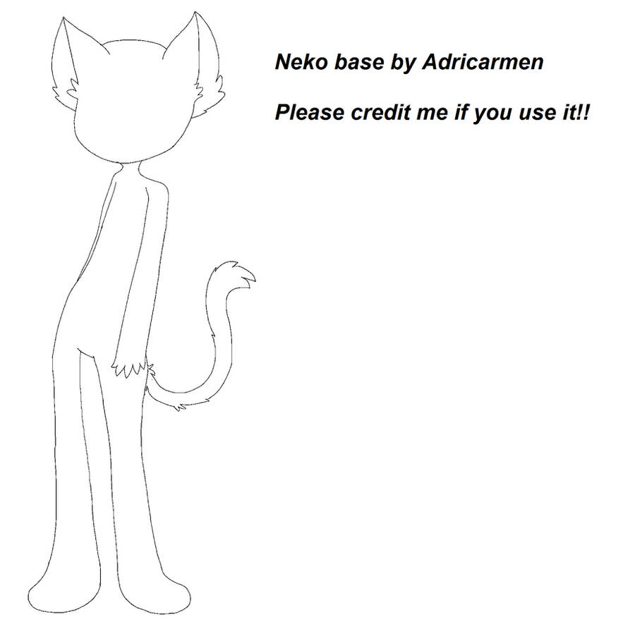Neko base by Adricarmen on DeviantArt