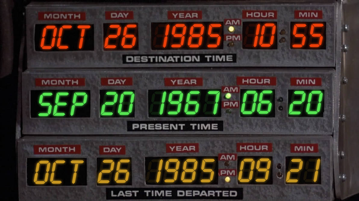 BACK TO THE FUTURE, NUMBER TWO, time circuits by somebuddyX on DeviantArt