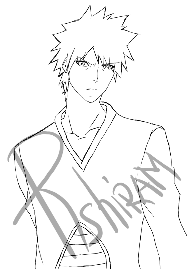 Ichigo Kurosaki Line By Rshiram On DeviantArt ichigo-kurosaki-line-by-rshiram-on-deviantart