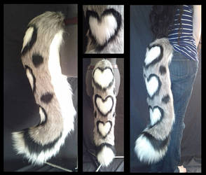 Snow Leopard Hearts Tail - SOLD