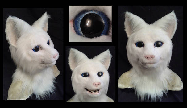 White Cat Head Details - SOLD