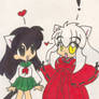 Chibi inuyasha + Kagome