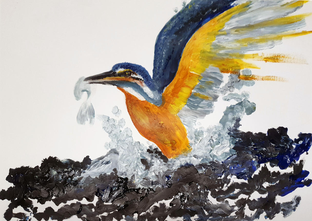 Speed Paint: Kingfisher (15 MINUTES) by Ydera on DeviantArt