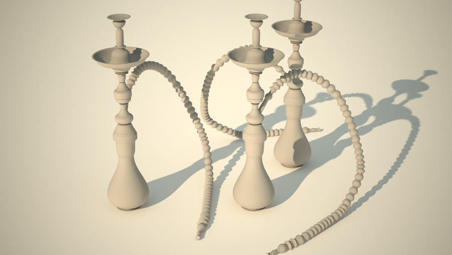 Three shisha Grey