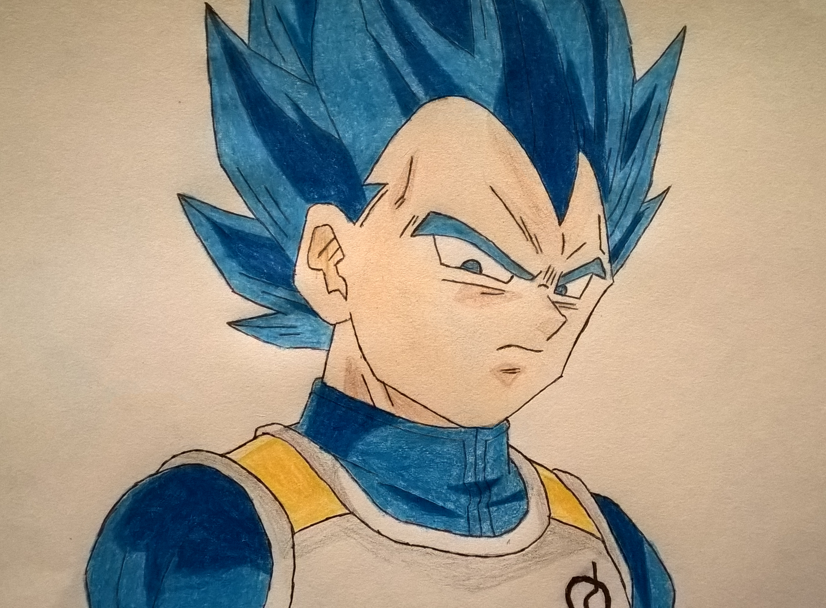 HOW TO DRAW VEGETA SSJ BLUE 