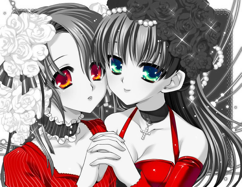 Color Splashed Anime Sisters by janewayfan13 on DeviantArt Color Splashed Anime Sisters by janewayfan13 on DeviantArt