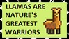 Llamas Are Nature's Greastest Warriors STAMP