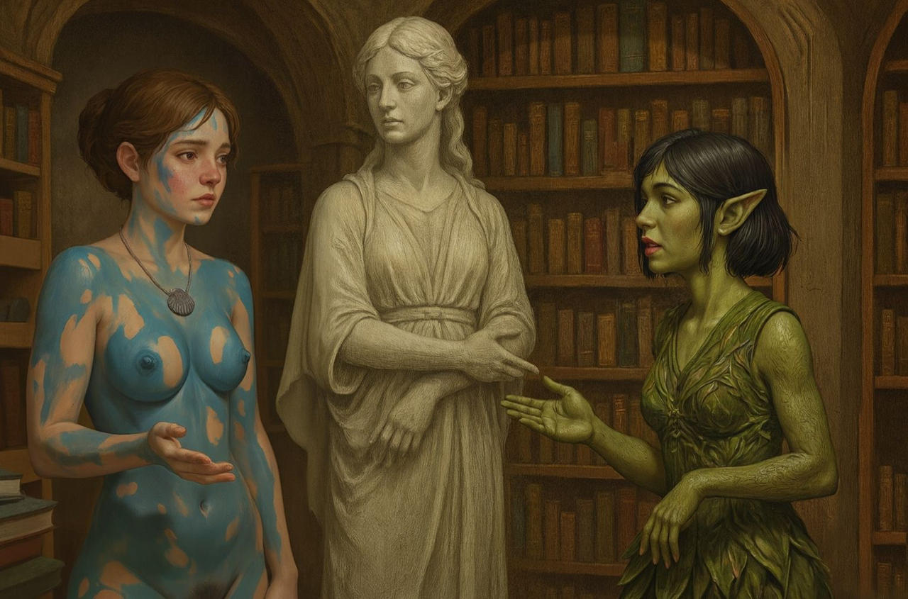 Emily in the library