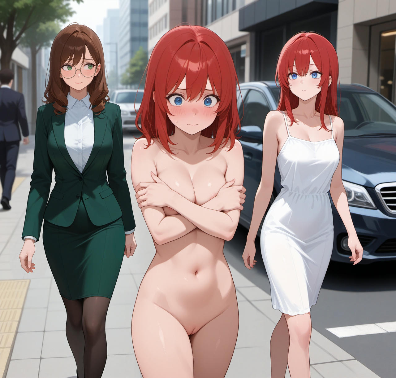 Lily forced to streak