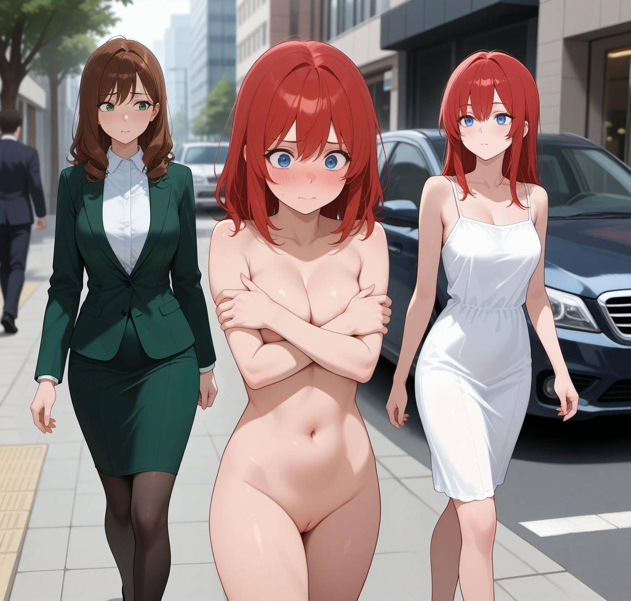 Lily forced to streak