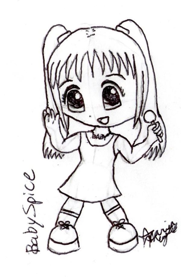 Baby Spice Chibi Sketch