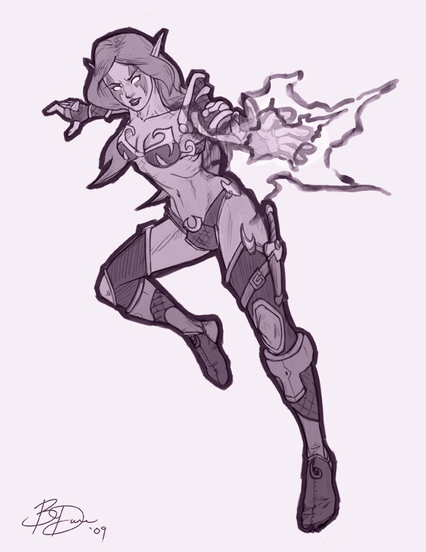 sketch - night elf