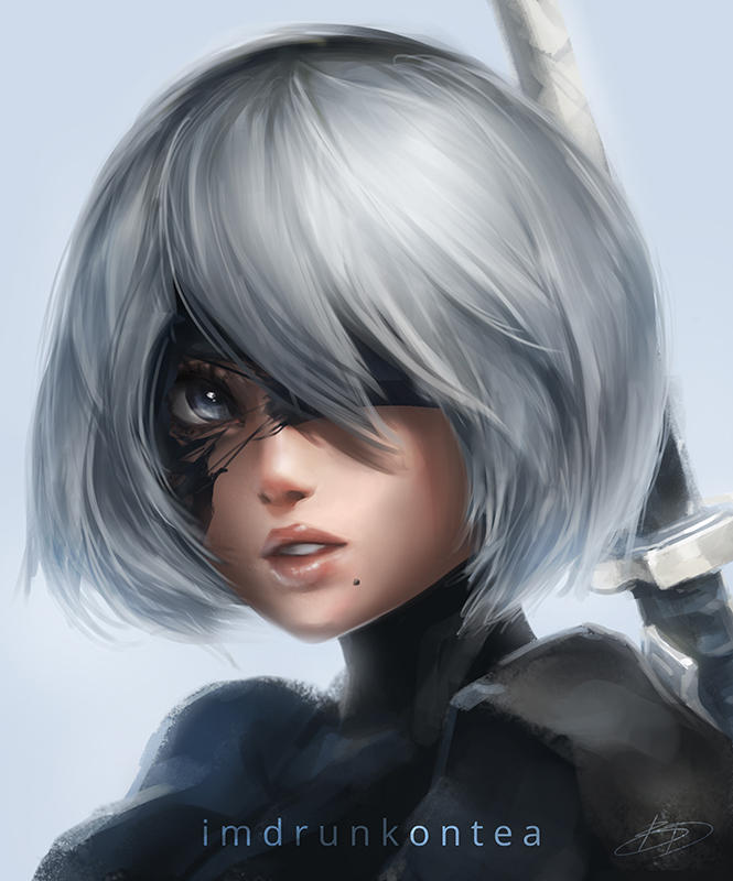 2B by imdrunkonTea on DeviantArt