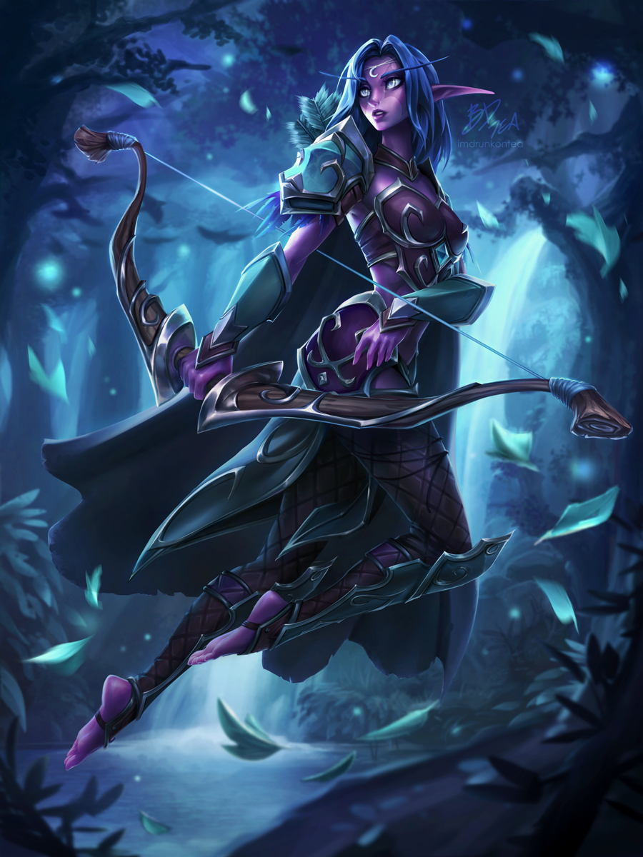 Night Elf Archer By Imdrunkontea On Deviantart Night Elf Archer By Imdrunkontea On Deviantart