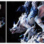 Ooak Beast of white and blue