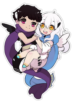 Chibi Rael and Lilith Commission