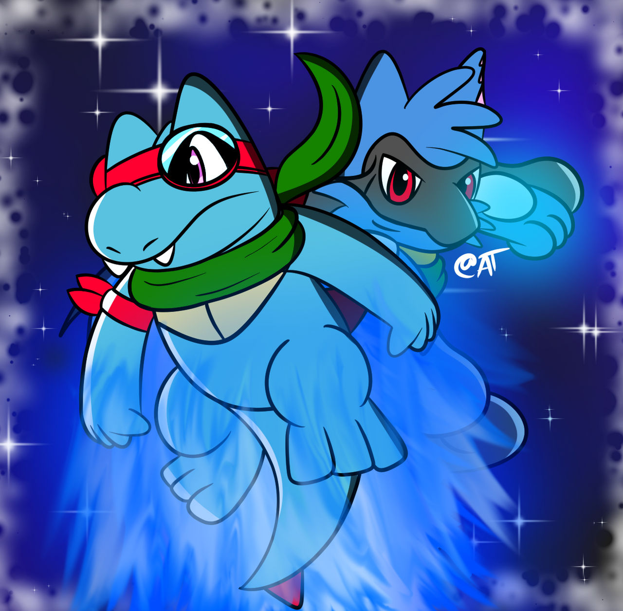 Riley and Vector by AngeryTreecko on DeviantArt