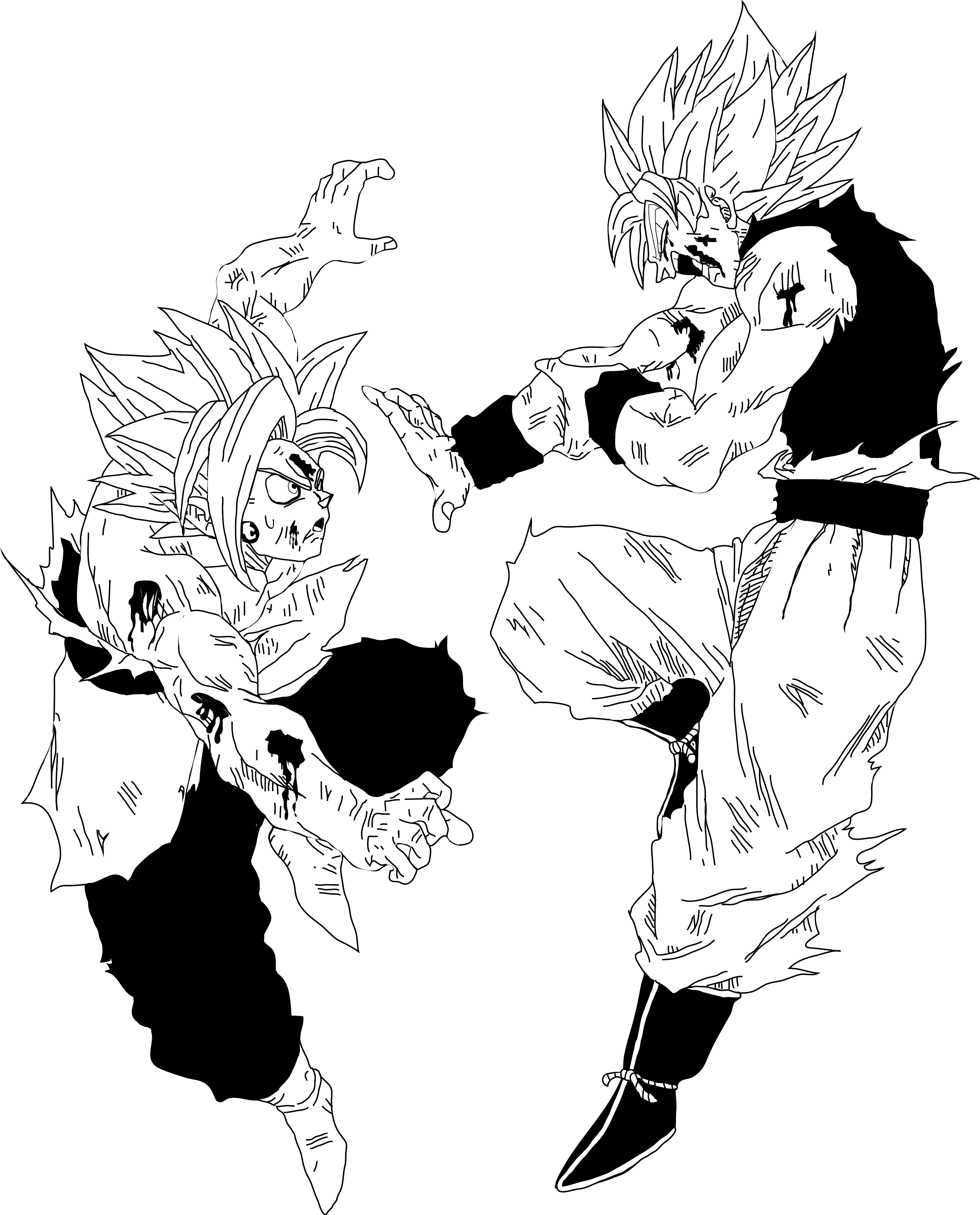 Goku vs Zamas Blanco y Negro by Marianorocker22 on DeviantArt Goku vs Zamas Blanco y Negro by Marianorocker22 on DeviantArt