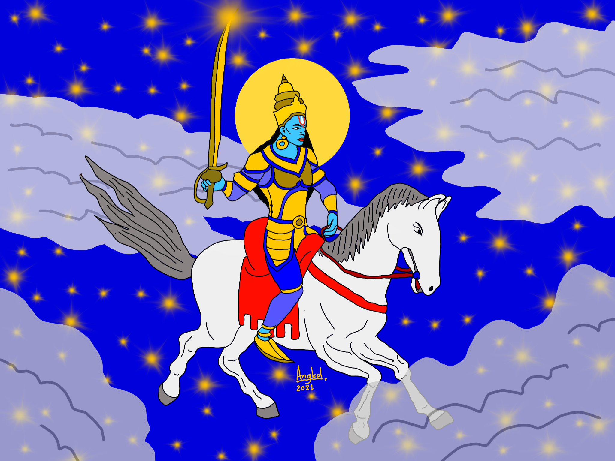 Lord Kalki (future avatar of Lord Vishnu) by authaigallery on DeviantArt Lord Kalki (future avatar of Lord Vishnu) by authaigallery on DeviantArt