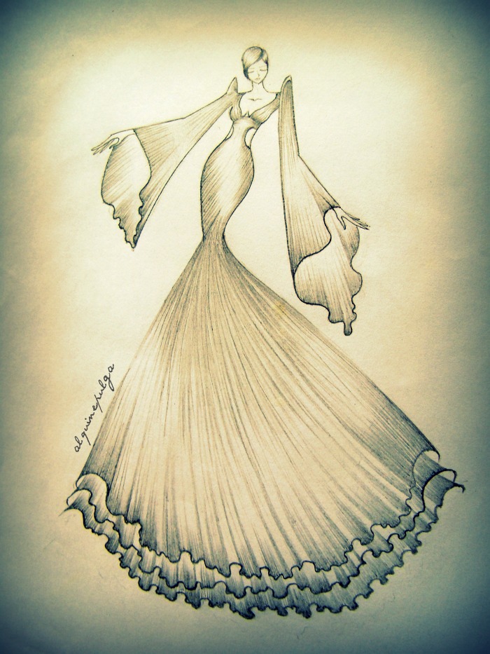 my creative long gown design....is this look fine?