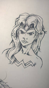 Wonder Woman Ink Sketch