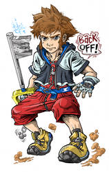 Sora from Kingdom hearts Colored