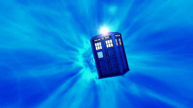 The TARDIS in the BLUE VORTEX