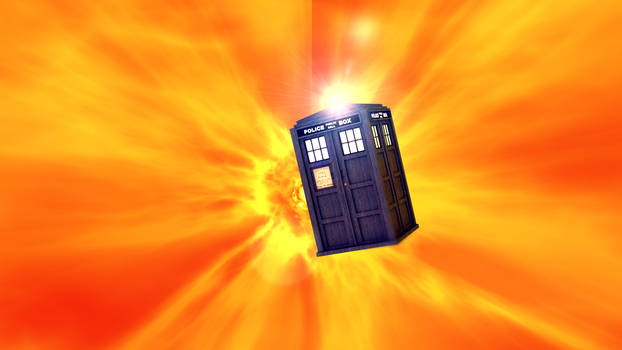 The TARDIS in the ORANGE VORTEX
