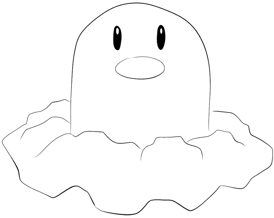 Line Drawing Diglet 050 Diglett Lineart by lilly-gerbil on DeviantArt