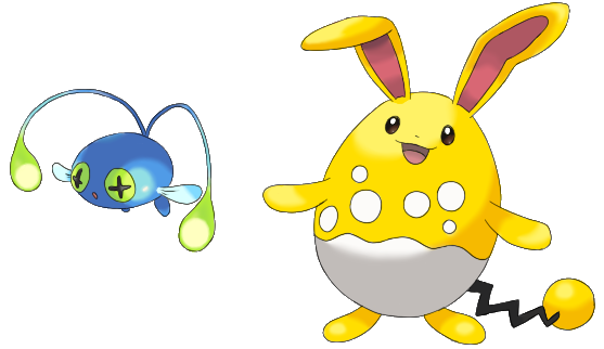 Azumarill and Chinchou Shiny