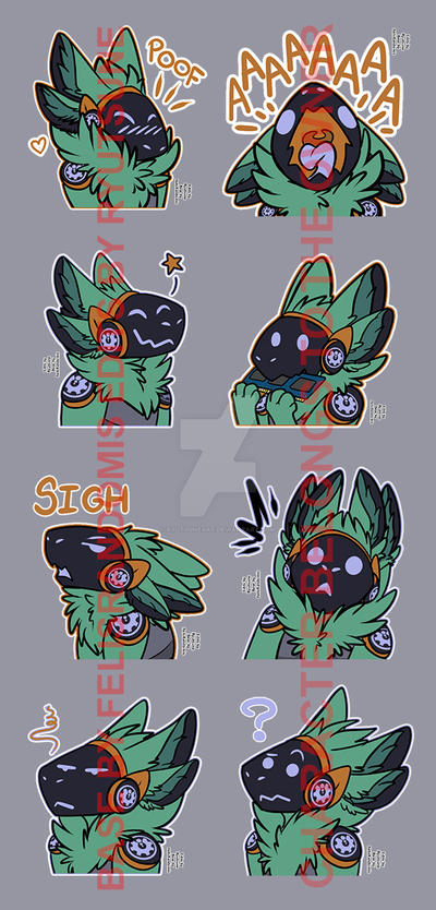 Protogen stickers by Ryutsuneart on DeviantArt