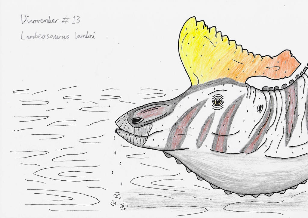 Dinovember 2018 #13 - Lambeosaurus by Rahonavis70m on DeviantArt