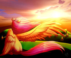 Fluttershy in the sunrise~