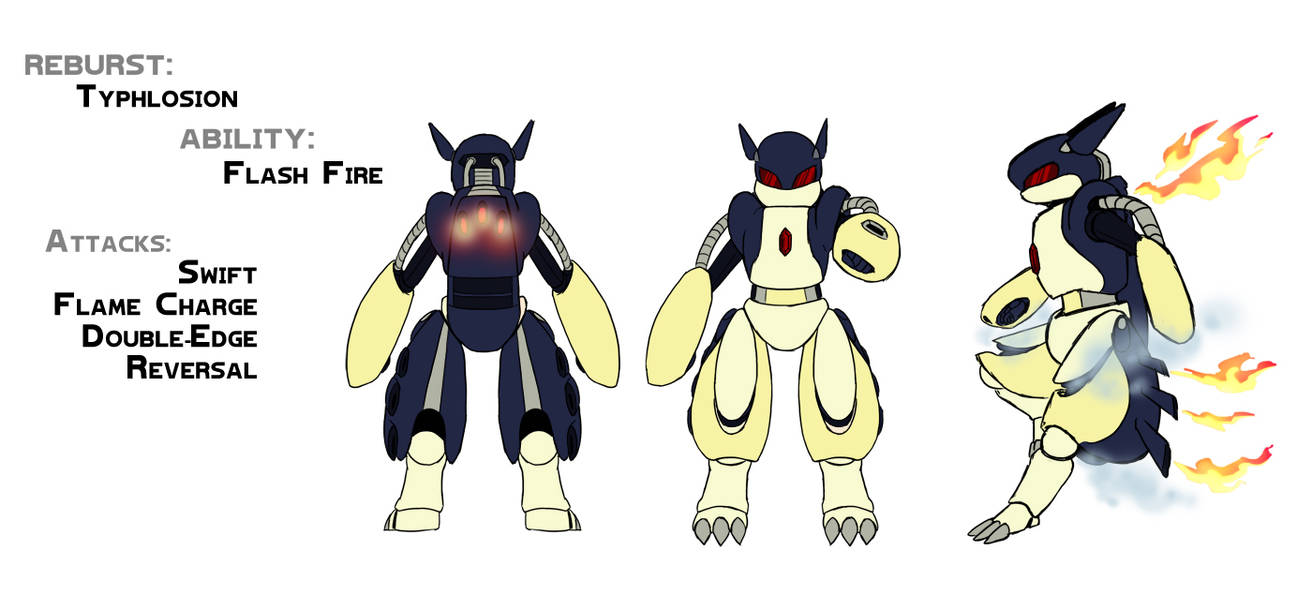 Pokemon Reburst Deviantart ReBurst R2 Ref - Typhlosion by tazsaints on DeviantArt
