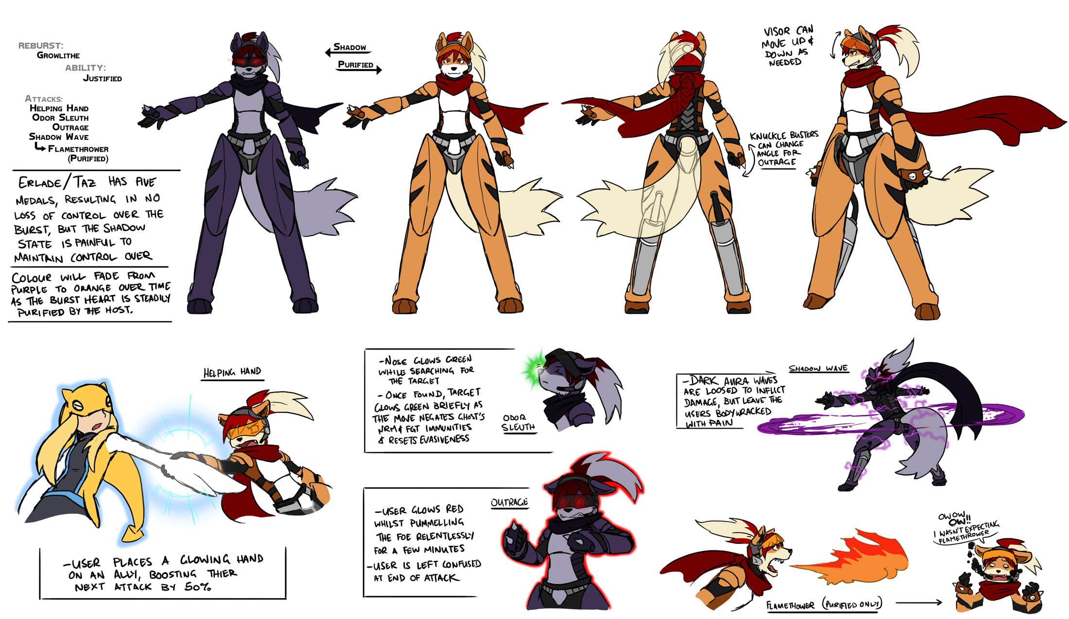 Pokemon Reburst Deviantart ReBurst R4 Ref - Shadow Growlithe by tazsaints on DeviantArt