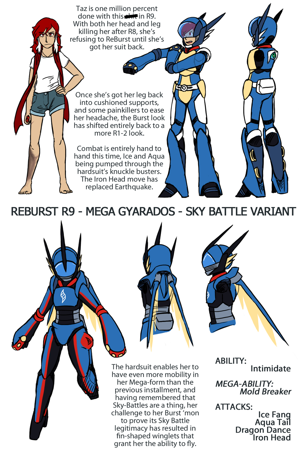 Mega Evolution Team: Mega Gyarados (Remake) by Frylock921 on DeviantArt