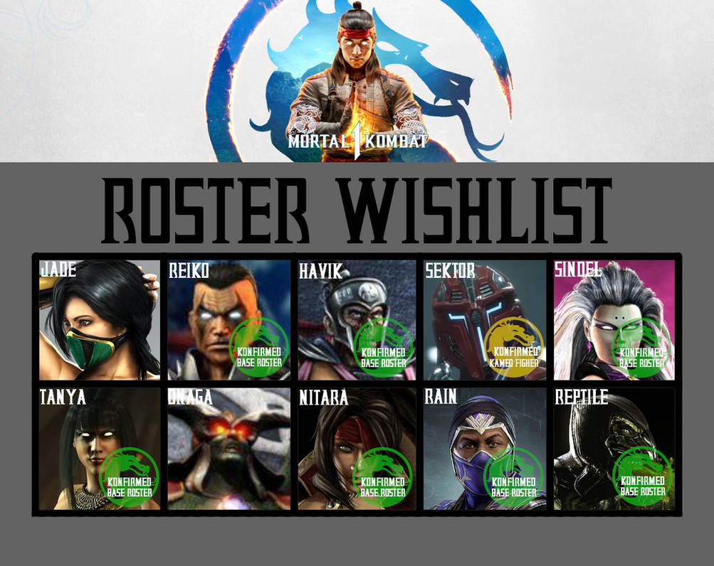 Mortal Kombat 1 Roster wish list by KaijuFan2000DA on DeviantArt