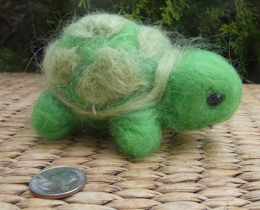 Tiny the needle felted turtle