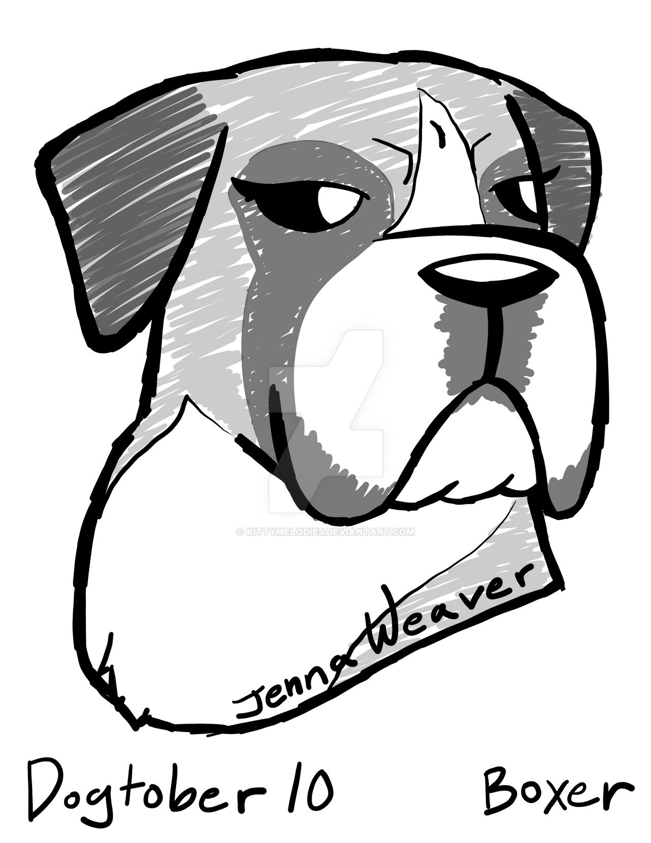 Deviantart Boxer Dog Dogtober 10 - Boxer by KittyMelodies on DeviantArt