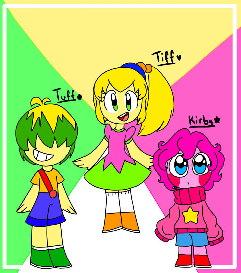 Tiff,Tuff and kirby in my style by CamiArtwork on DeviantArt
