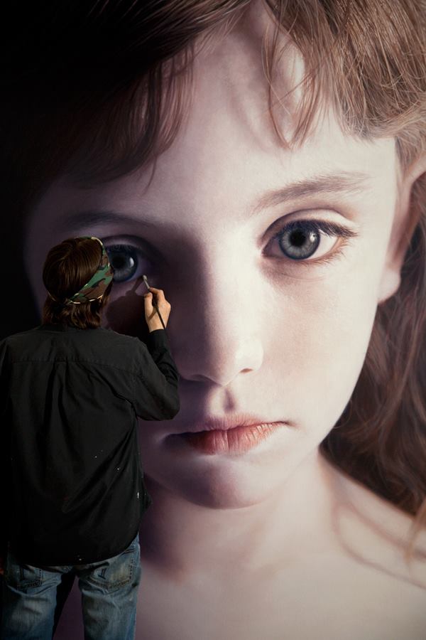 Head of a Child 18 (Mollie) by gottfriedhelnwein