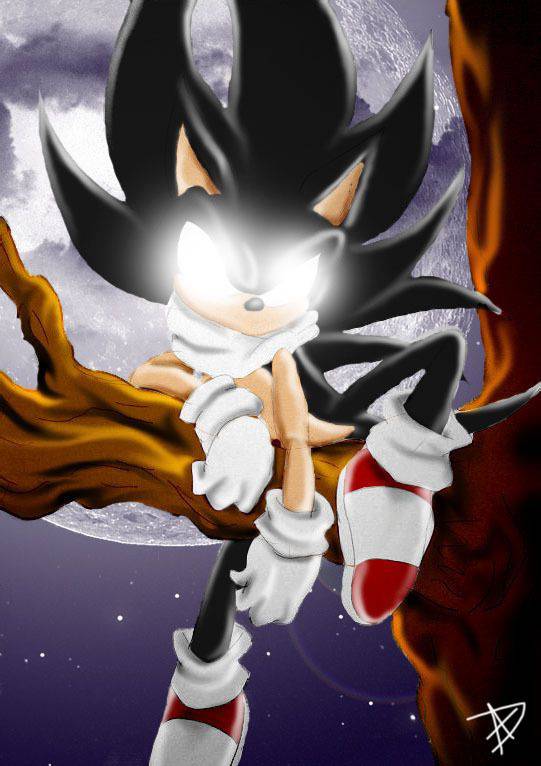 Dark sonic  Sonic, Sonic the hedgehog, Sonic fan art