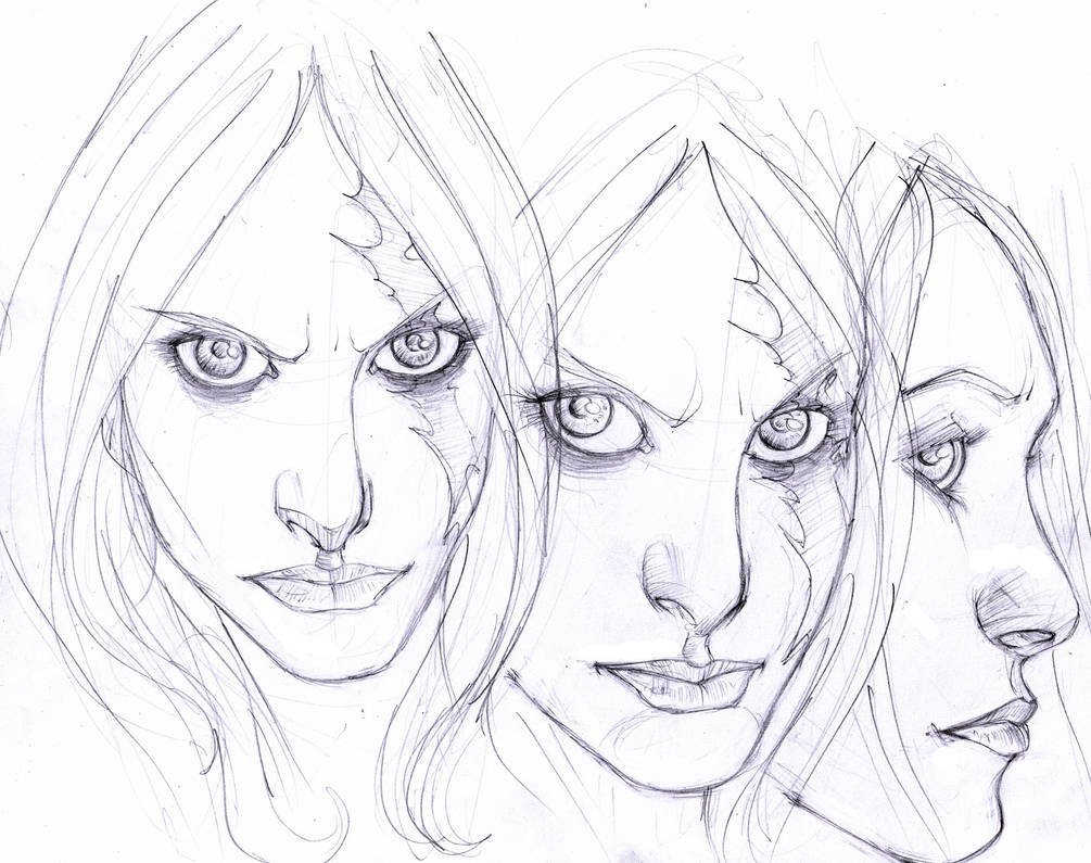 sadness the druid...faces by Selkirk