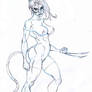 feral kat rough sketch :fear:...:D