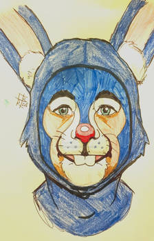 [Facepainting/Pepperdale] Blue Rabbit makeup