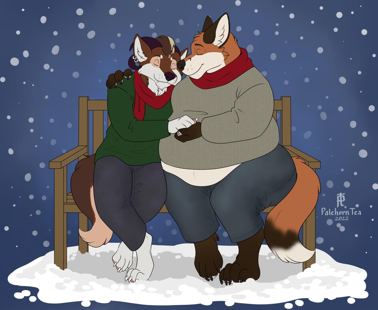 Winter Cuddle by PalehornTea on DeviantArt