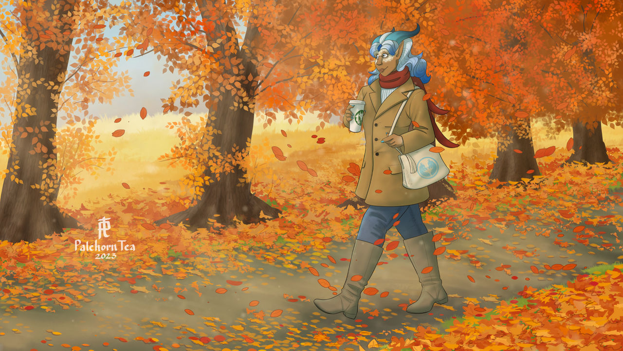 Deviantart Fall Autumn Stroll by PalehornTea on DeviantArt