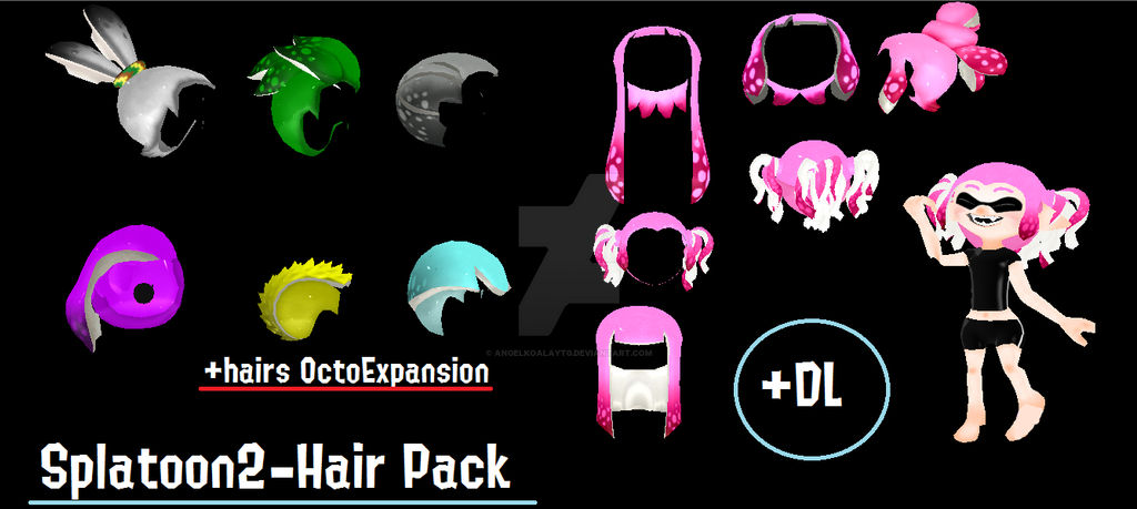 MMD - Splatoon 2 hairs pack +DL by AngelKoalaYT0 on DeviantArt