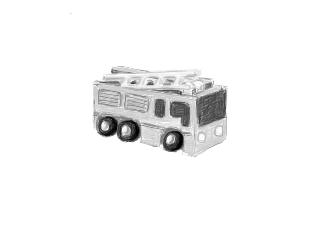 Fire Engine Sketch by kittie1823 on DeviantArt