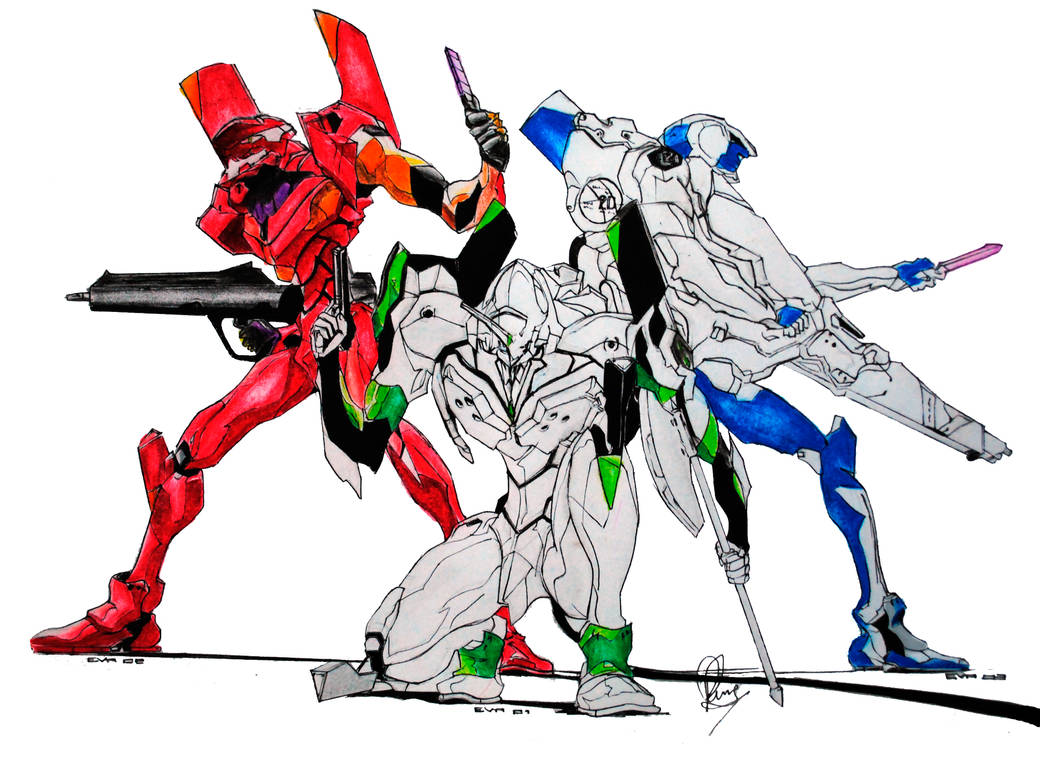 Evangelion Units - Unfinished by Crocoloops on DeviantArt
